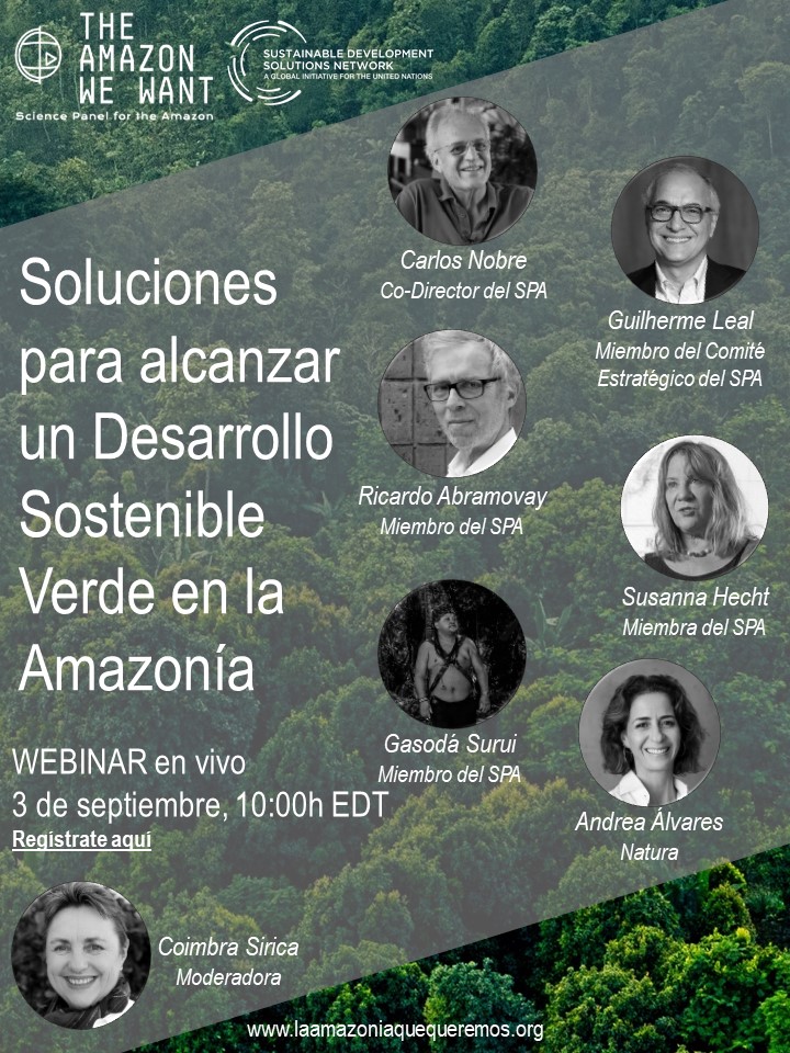 Soluciones para alcanzar un Desarrollo Sostenible Verde  en la Amazonía –  3 de septiembre